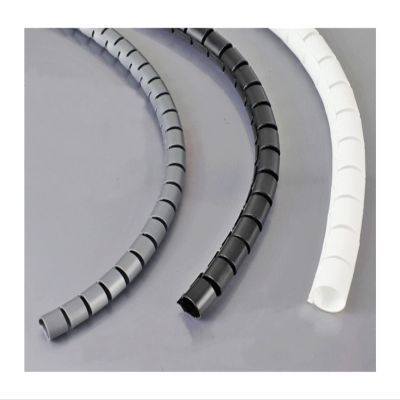 FHYTGBS 1 Meter Wire Spiral Cable Wrap- Wire Organizer Cable Protector Coiled Tube Flexible Cable Management Wire Wrap Tidy Cable Winder Wire Storage Pipe (Color : 22mm Grey)
