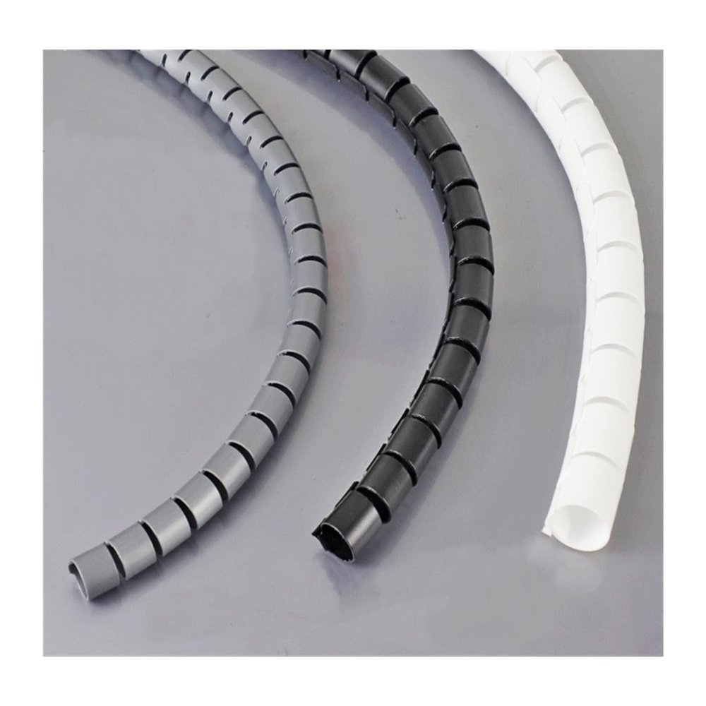 FHYTGBS 1 Meter Wire Spiral Cable Wrap- Wire Organizer Cable Protector Coiled Tube Flexible Cable Management Wire Wrap Tidy Cable Winder Wire Storage Pipe (Color : 22mm Grey)