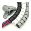 FHYTGBS 1 Meter Wire Spiral Cable Wrap- Wire Organizer Cable Protector Coiled Tube Flexible Cable Management Wire Wrap Tidy Cable Winder Wire Storage Pipe (Color : 22mm Grey) view 3
