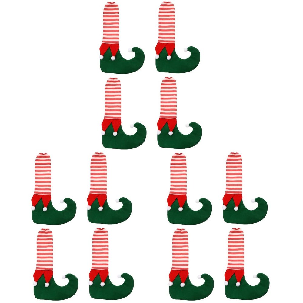 PartyKindom 12pcs Christmas Chair Leg Creative Foot Sleeves for Festive Decor Protects Furniture Legs Floors Easy to Install for Holiday Celebrations