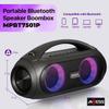 AXESS Portable Boombox Bluetooth Speaker - Wireless Speakers TWS Link+ Portable Radio Indoor Outdoor Stereo System AUX & USB Speakers with Handle 2.1 Double Subwoofer Plus Tweeter 40W RMS - MPBT7501P view 3