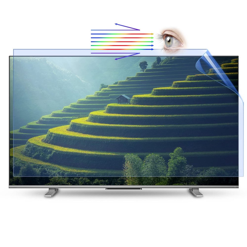 CICIHP Anti-Reflection Filter TV Screen Protector for 32-75 Inch, Matte Anti-Glare/Anti-Blue Light/Dust Filter Film,50" 1101620