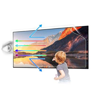 TYRHMY Anti Radiation TV Screen Protector for 50 Inch, Indoor & Outdoor Anti Glare TV Anti Scratch Screen Frosted Film Anti-Reflection Rate Up to 90%,52" 1161 * 661