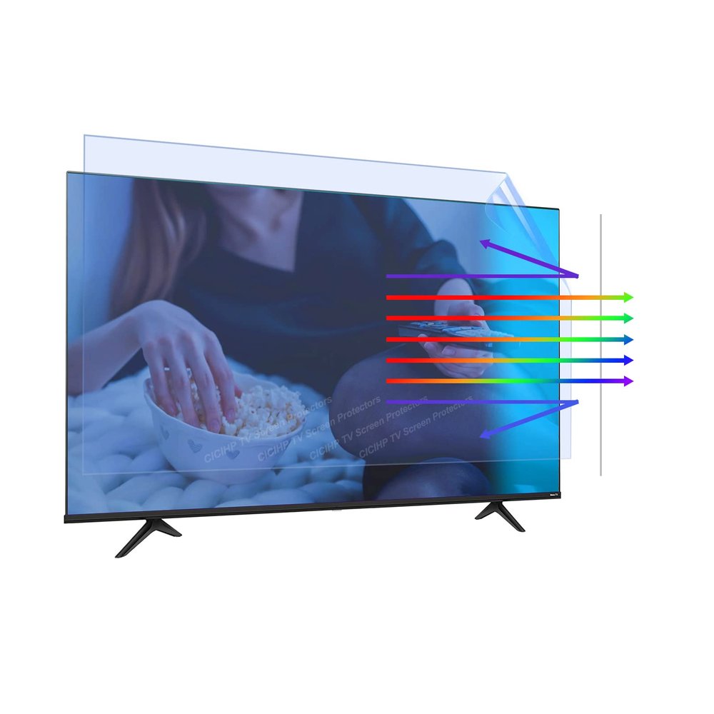 CICIHP 55" TV Screen Protector, Frosted Anti Glare/Anti Blue Light/Dustproof Filter Film, Protect Your Eyes for LCD, LED, 4K OLED & QLED HDTV Displays,60" 1327749