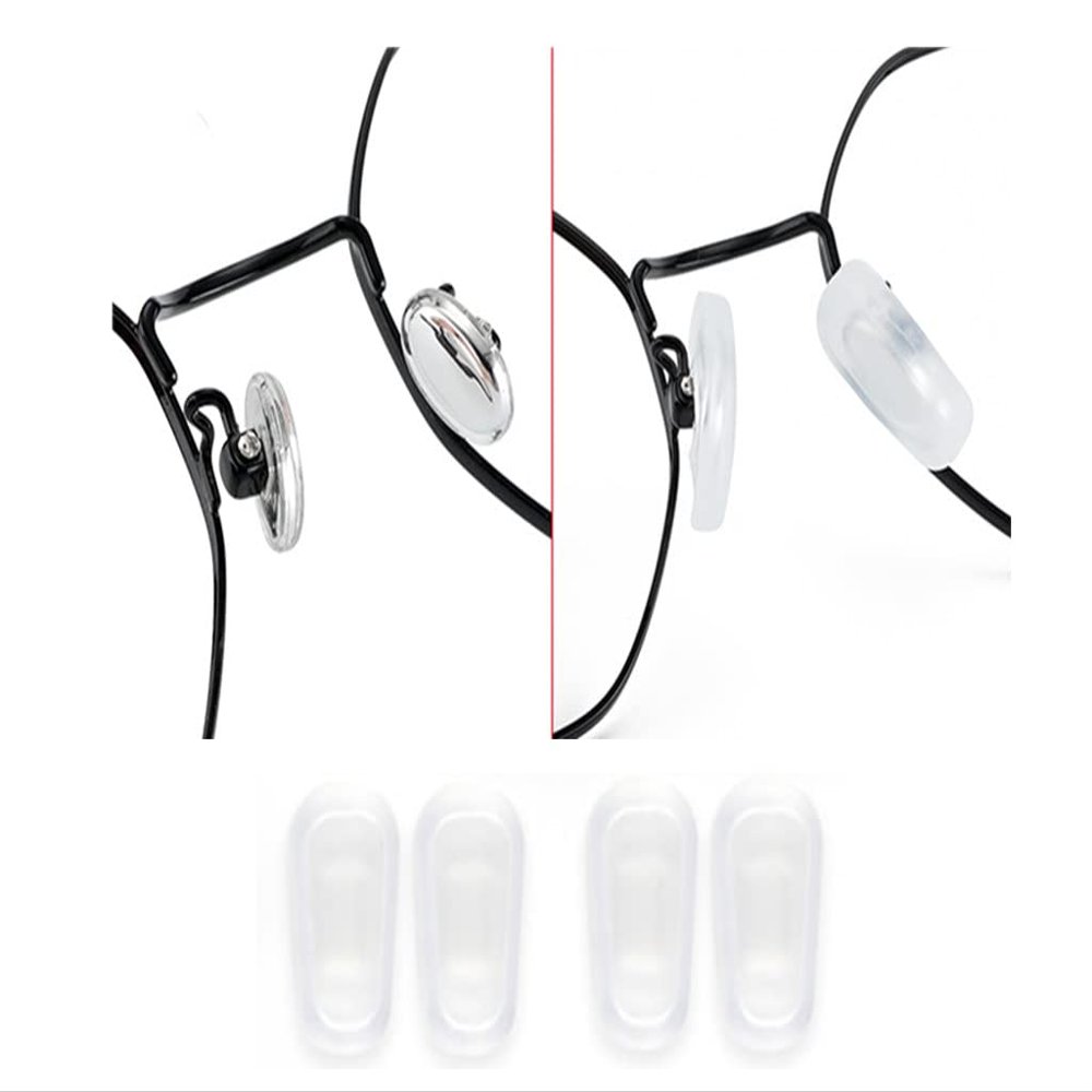 Eyeglass Nose Pads Cover,Soft SiliconeSlip-on Glasses Nose Piece Sunglasses Nose Bridge Pad Anti-Slip Nose Guards,2Pairs