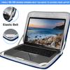 15.6 Inch Laptop Sleeve, Durable Shockproof Protective Cover Flip Case Briefcase Carrying Bag Compatible with 15.6" HP, ASUS, Lenovo, Acer, Notebook, Computer, Ultrabook, Chromebook, Blue view 3