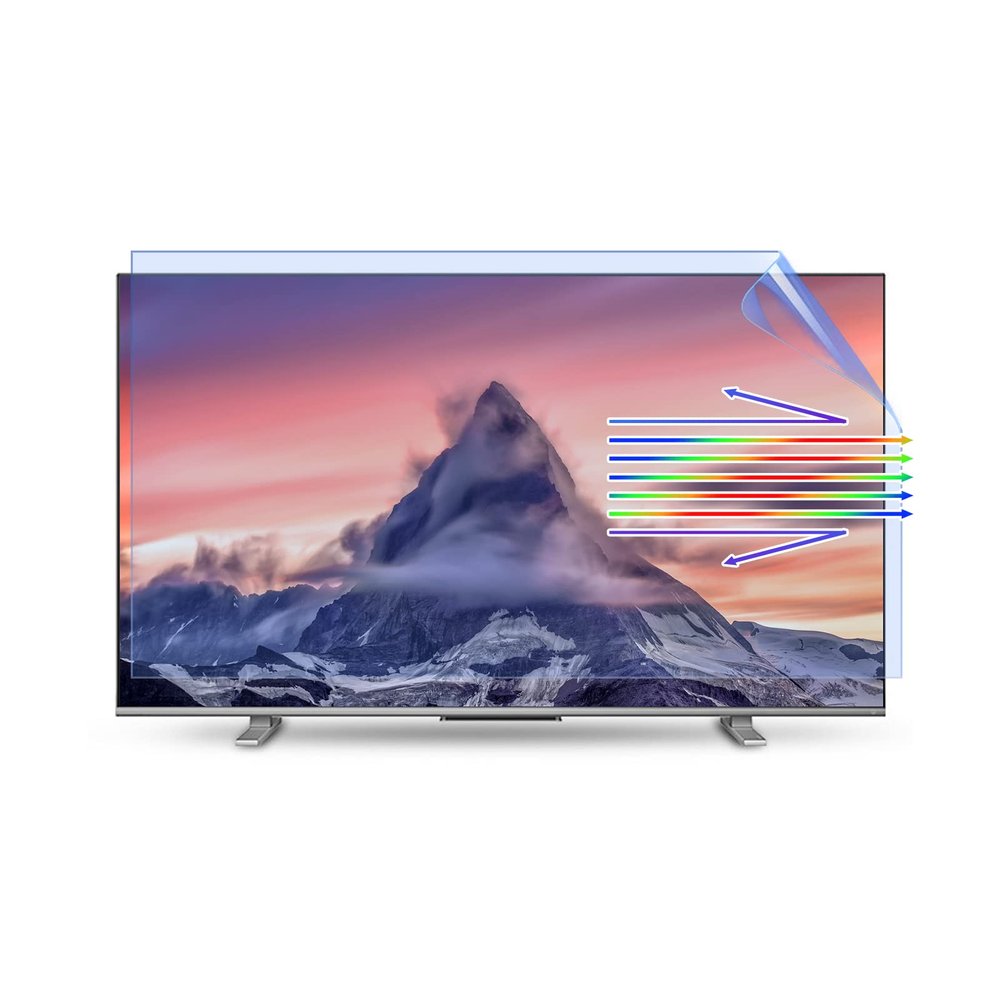 BU TV Screen Protectors Anti Glare TV Screen Protector for 60 Inch, Indoor & Outdoor Anti Blue Light Anti UV Screen Matte Film Anti-Reflection Rate Up to 90%,42" 930 * 525