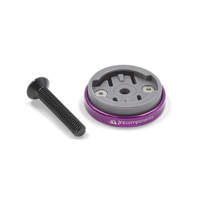 JRC Components Enkei Top Cap Bike Stem Mount | Compatible with All Models of Wahoo Elemnt GPS Devices | Lightweight CNC 6061-T6 Aluminium Body | Suitable for use with 1 1/8" Headset - Purple