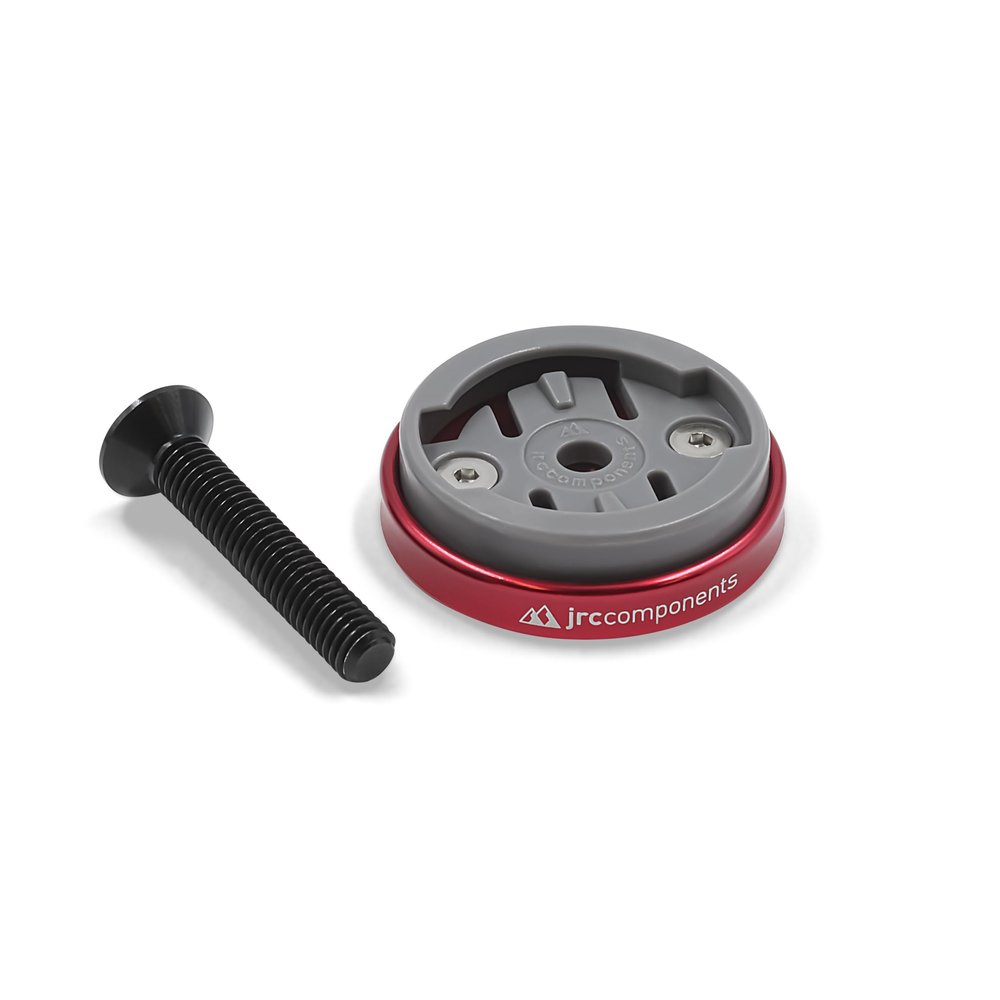 JRC Components Enkei Top Cap Bike Stem Mount | Compatible with All Models of Wahoo Elemnt GPS Devices | Lightweight CNC 6061-T6 Aluminium Body | Suitable for use with 1 1/8" Headset - Red