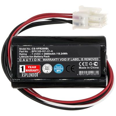 XSP 2600mAh Replacement Battery Ruby CI, PCA169-001-01, Ruby 2, PCA169-404-01-A PN BPK182-001, BPK169-001-01-A