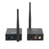 1Mii 2.4Ghz (1 TX + 1 RX) Wireless Audio Transmitter Receiver for TV, 320ft Long Range 20ms Low Delay HiFi Audio, Wireless Adapter Kit for Powered Speaker/Stereo/Soundbar, RCA(3.5mm AUX) Out/Input view 1