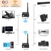 1Mii 2.4Ghz (1 TX + 1 RX) Wireless Audio Transmitter Receiver for TV, 320ft Long Range 20ms Low Delay HiFi Audio, Wireless Adapter Kit for Powered Speaker/Stereo/Soundbar, RCA(3.5mm AUX) Out/Input view 2
