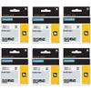 18489 3/4 inch FlyLong Compatible Flexible Nylon Label Tapes Replacement for DYMO 18489 Black on White Industrial Tapes for DYMO Rhino 5200 4200 5000 6000 Label Maker, 19mm x 3.5m, 6Pack view 1