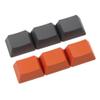 Misright Mechanical Keyboard Keycaps,6pcs PBT Not Engraving Keycap OEM Profile R1 1.25U Dyeing Sublimation Key Caps for Alt Ctrl Win Key Orange Gray view 2