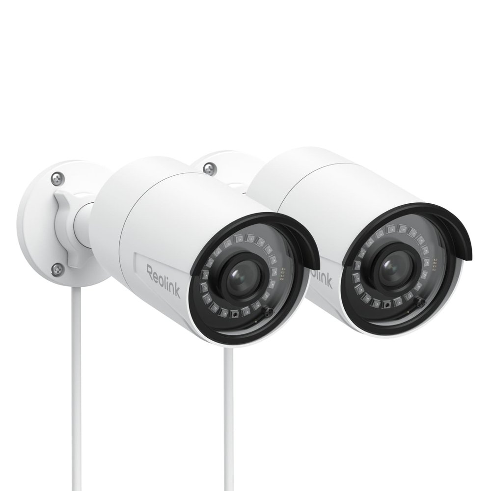 REOLINK 5MP PoE Security Camera, Outdoor Indoor Surveillance for home, Person/Vehicle/Pet Detection, Time-Lapse, 100ft IR Night Vision, Work with Smart Home, support 512GB SD Card, RLC-510A(Pack of 2)