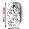 2.4G Wireless Mouse with Cute Pattern Design for All Laptops and Desktops with Nano Receiver - Flowers Love Birds Watercolor view 2