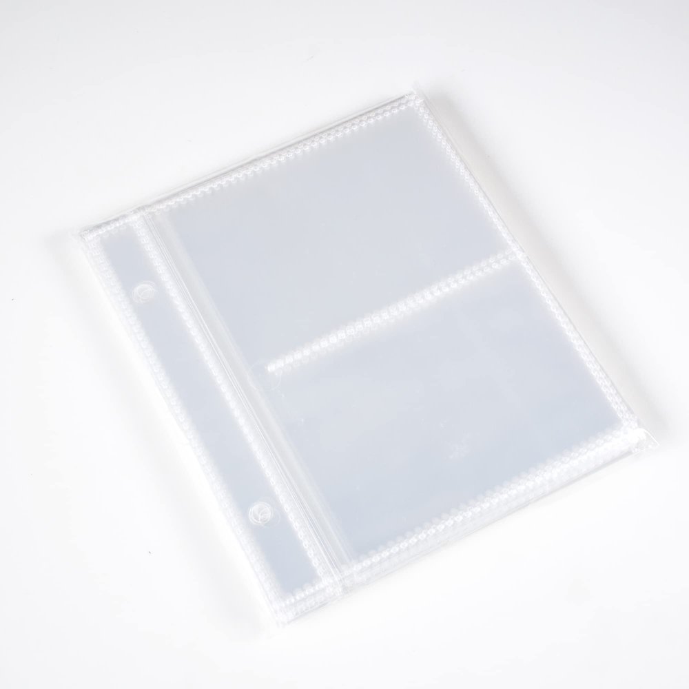 Ancicraft Photo Album Sleeves for 2x3 Pictures 100 Photos Sheet 2 Pack (Refills Pages for 2x3Inch)