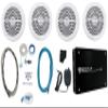 Rockville Krypton MF3 Bundle: 4-Ch 1600W Marine Amplifier, (4) RMC65W 6.5 in Waterproof 2-Way Boat Speakers, Rocker Bluetooth Controller, RMWK4 4-Gauge Amp Wiring Kit, MRCA25 25 Ft RCA Cable, 8-Items view 1