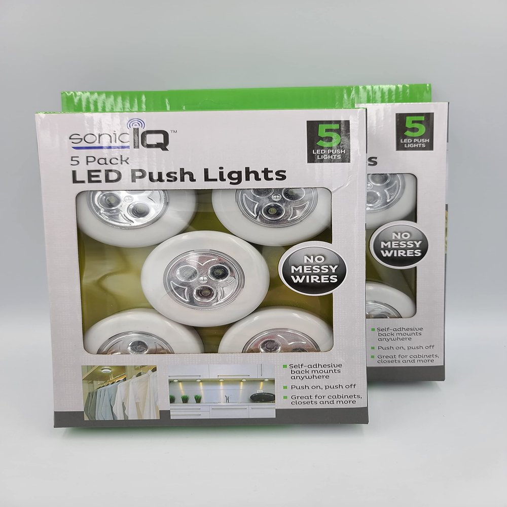 10 Pack Premium LED Push Lights ~ No Messy Wires!