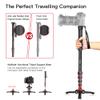 Manbily Extendable Camera Aluminum Monopod with Feet,Portable Travel Monopod with Removable Tripod Stand Base for DSLR Canon Nikon Sony Video Camcorder,5 Sections up to 67-in,Max Load 15.5 LbsA-222 view 2