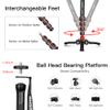 Manbily Extendable Camera Aluminum Monopod with Feet,Portable Travel Monopod with Removable Tripod Stand Base for DSLR Canon Nikon Sony Video Camcorder,5 Sections up to 67-in,Max Load 15.5 LbsA-222 view 4