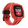 GELISHI Compatible for Fitbit Versa 3/Fitbit Sense Bands with Bumper Case,Rugged Protective Band TPU Protector Case Wristband Strap Smart Watch Accessories for Men Women - Red view 1