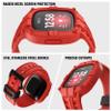 GELISHI Compatible for Fitbit Versa 3/Fitbit Sense Bands with Bumper Case,Rugged Protective Band TPU Protector Case Wristband Strap Smart Watch Accessories for Men Women - Red view 3