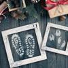 NAKLEO Christmas Painting Stencil, Reusable Plastic Artificial Snow Spray Stencil for Window Decoration, M 16.9x25.2, Christmas Patterns, Santa Footsteps Elf view 3