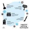 NAKLEO Christmas Painting Stencil, Reusable Plastic Artificial Snow Spray Stencil for Window Decoration, M 16.9x25.2, Christmas Patterns, Santa Footsteps Elf view 4