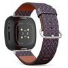 CJBROES Replacement Leather Watch Band, Compatible with Fitbit Versa 3 and Fitbit Sense of Wristband Bracelet Accessory - Folklore Ornament Tribal view 1
