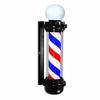 MIUXIU 35-inch Barber Pole Red White Blue Stripes with LED Light,Traditional Barber Pole Outside Barber Shop Rotating Light Sign Light Box Rainproof Hairdressing Salon Save Energy Wall Lamp view 1