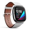 CJBROES Replacement Leather Watch Band, Compatible with Fitbit Versa 3 and Fitbit Sense of Wristband Bracelet Accessory - Topographic map view 2