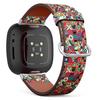 CJBROES Replacement Leather Watch Band, Compatible with Fitbit Versa 3 and Fitbit Sense of Wristband Bracelet Accessory - pop Colorful Abstract view 1
