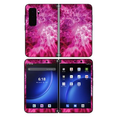 MightySkins Skin Compatible with Microsoft Surface Duo 2 - Red Mystic Flames | Protective, Durable, and Unique Vinyl Decal wrap Cover | Easy to Apply and Change Styles | Made in The USA