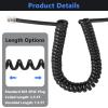 KINXIYU Telephone Handset Cord Detangler 2 Sets, 2 Pack Landline Handset Cord Cable (7.5Ft Uncoiled, 1.5 Ft Coiled) and 2 Pack Anti-Tangle Telephone Cord Untangler 360 Degree Rotating Swivel Cord view 3