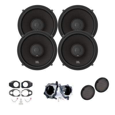 JBL Two STADIUM62F Stadium Series 6.5" Coax (Pair) with JP-1014 6.5" Speaker Pods and JP-1015 6.5" Soundbar Speakers