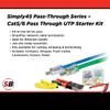 Simply45 Pass-Through Cat5e/6 UTP Starter Kit - Includes (50) Cat5e Unshielded Clamshell, (50) Cat6 Unshielded Clamshell, Cutter Tool, RJ45 Crimp Tool, and Cable Stripper - S45-PTK56U view 2