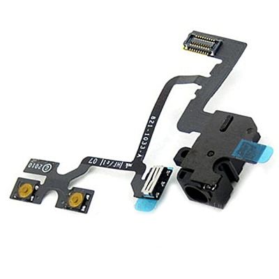 ePartSolution Replacement for iPhone 4 Volume Button Audio Jack Flex Cable USA (Black)