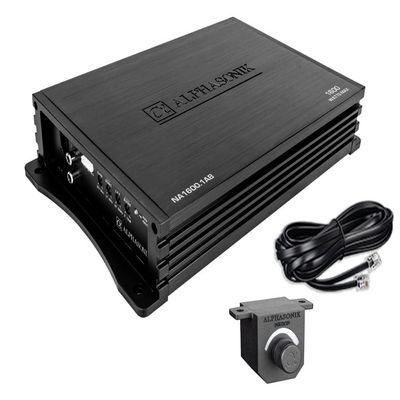Alphasonik NA1600.1AB Neuron Series 1600 Watts Max Monoblock Car Amp with 4-Way Protection Circuitry Multi-Channel Bridgeable Class A/B Amplifier Low & High Level Inputs (Remote Bass Knob Included)