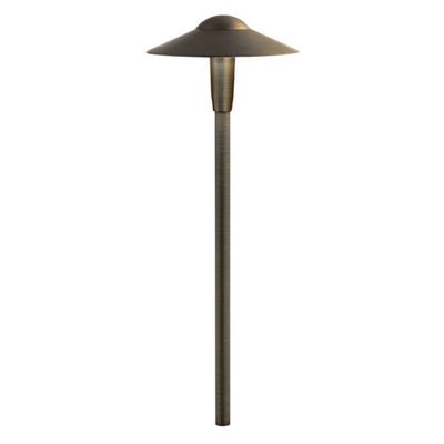 4.3W 3 Led Dome Path Light with Utilitarian Inspirations 22 inches Tall By 8.25 inches Wide-Centennial Brass Finish-3000 Color Temperature Utilitarian Landscape 12V Led Path/Spread 147-Bel-3329865