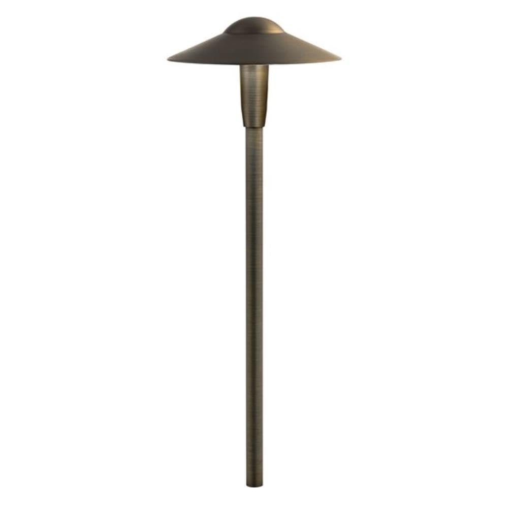 4.3W 3 Led Dome Path Light with Utilitarian Inspirations 22 inches Tall By 8.25 inches Wide-Centennial Brass Finish-3000 Color Temperature Utilitarian Landscape 12V Led Path/Spread 147-Bel-3329865