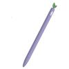 2 Pack Cute Cartoon Design Silicone Sleeve Case Compatible with Apple Pencil 2nd Generation, Protective Skin Cover case Accessories Non-Slip Smooth Grip Holder for iPad Pro (Purple+Pink) view 2
