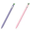 2 Pack Cute Cartoon Design Silicone Sleeve Case Compatible with Apple Pencil 1st Generation, Protective Skin Cover case Accessories Non-Slip Smooth Grip Holder for iPad Pro(Purple+Pink) view 1