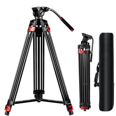 82" /210cm Video Tripod Heavy Duty Tripod with 360 Fluid Head,Mactrem Aluminum Tall Tripods Professional Compatible with Canon Nikon Sony DSLR Camera Camcorder Telescope Bnoculars (Load 33Lb)