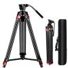 82" /210cm Video Tripod Heavy Duty Tripod with 360 Fluid Head,Mactrem Aluminum Tall Tripods Professional Compatible with Canon Nikon Sony DSLR Camera Camcorder Telescope Bnoculars (Load 33Lb) view 1