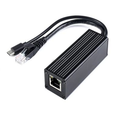 Industrial Gigabit PoE Splitter with Aluminum Metal Case Protection and 5V 2.5A Type-C Power Output @XYGStudy (POE-Splitter-Type-C)