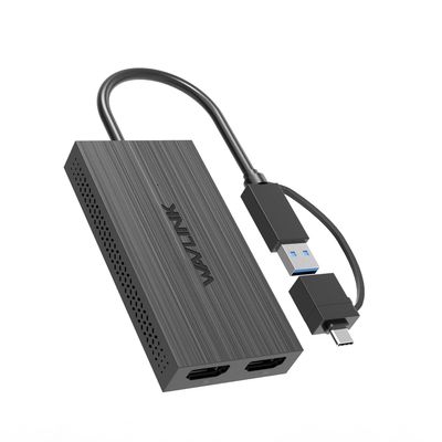 WAVLINK USB 3.0 or USB C to HDMI Adapter for Dual Monitors, 1080P@60Hz HDMI to USB Adapter for Windows, MacOS, ChromeOS, Android, Thunderbolt 3/4, Not Compatible with Linux, iPad OS