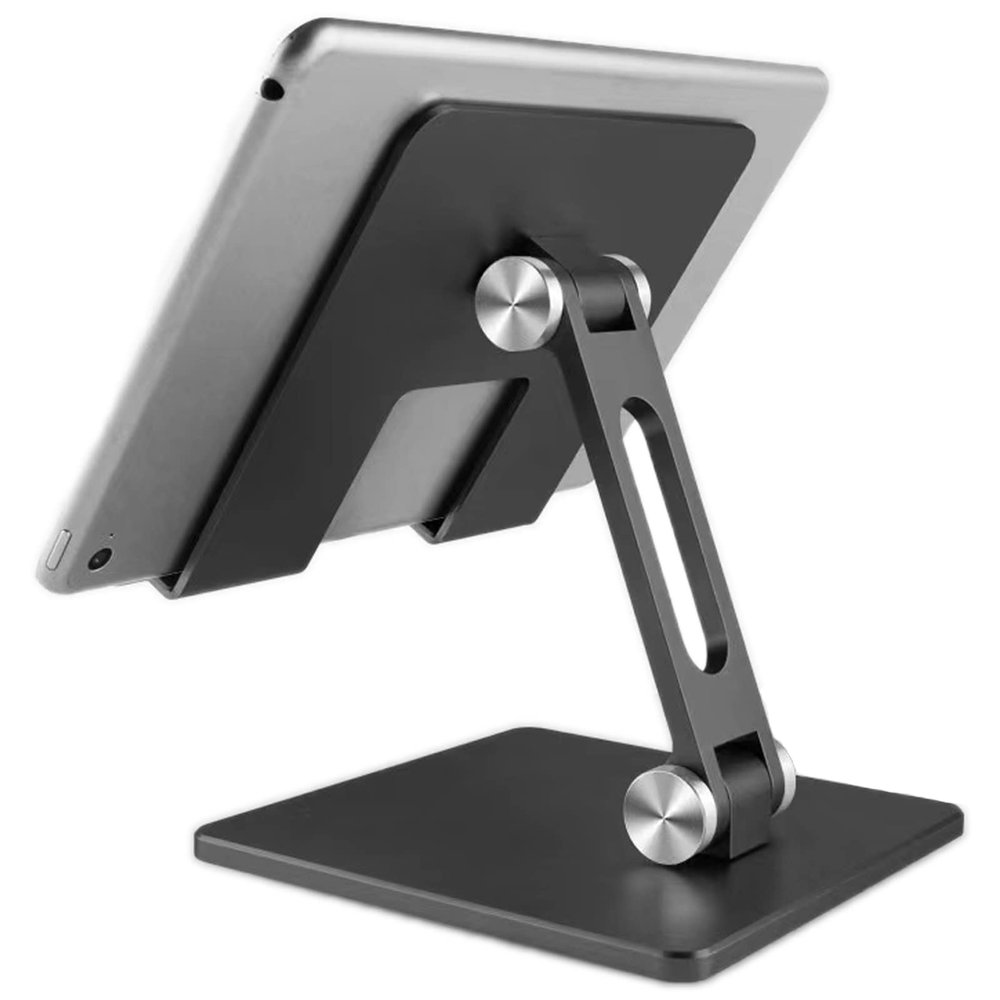 FROPACKZO Tablet Stand, Holder Compatible with iPad - Adjustable Stands and Holders for Desk, Stand Compatible with iPad Pro 12.9,Mini,Air,Surface Pro,Drawing Tablet and More (130mm, Space Gray)