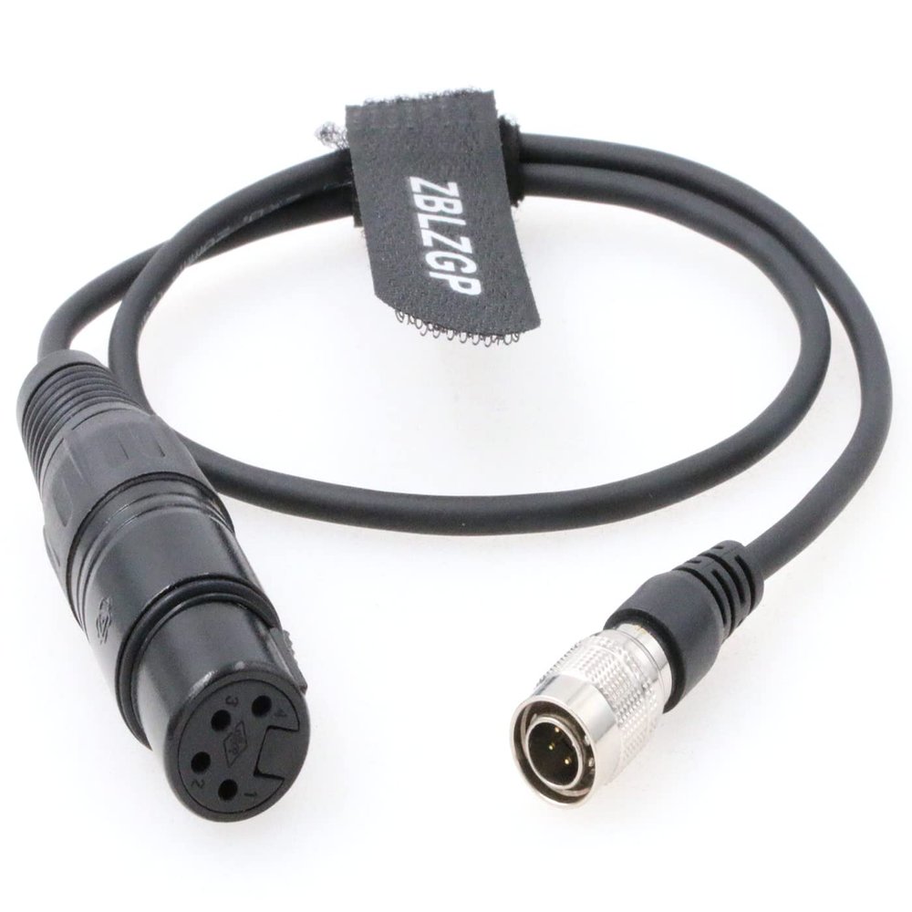 ZBLZGP 4-Pin XLR Female to Hirose 4-Pin Male 12V DC Out Power Cable for Sony Panasonic Camera LCD TVlogic Monitor