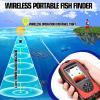 Atibin Portable Sonar Fish Finder Water Sensor Transducer Depth Finder Kayak Wireless Handheld Fish Finders Canoe Fishing view 2